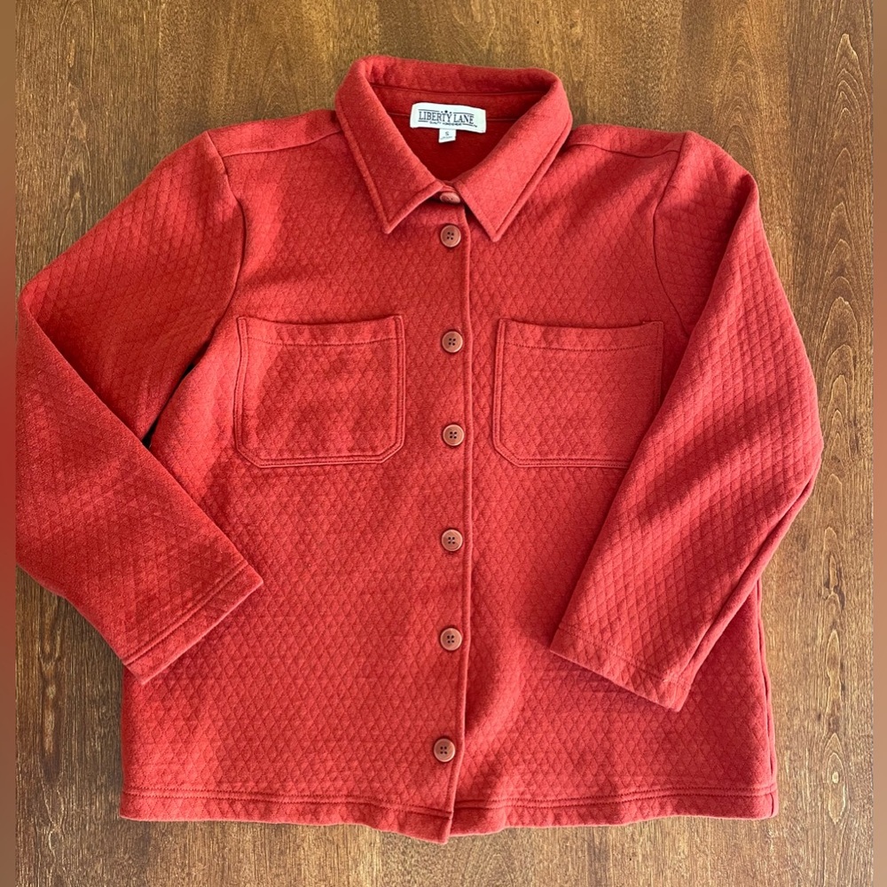 Liberty Lane button down work jacket sweatshirt